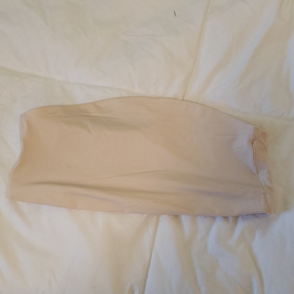 Beige Strapless Bandeau Top - Picture 1 of 6
